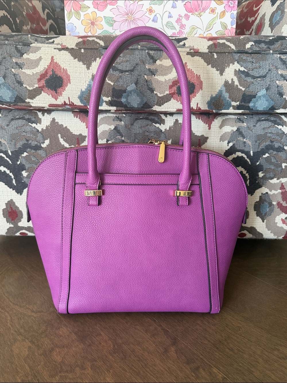 Women’s Purple Structured Tote Bag